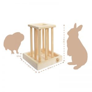 Holz-Heuraufe für Kaninchen & Nager (25 cm)