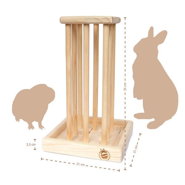 Holz-Heuraufe für Kaninchen & Nager (35 cm)